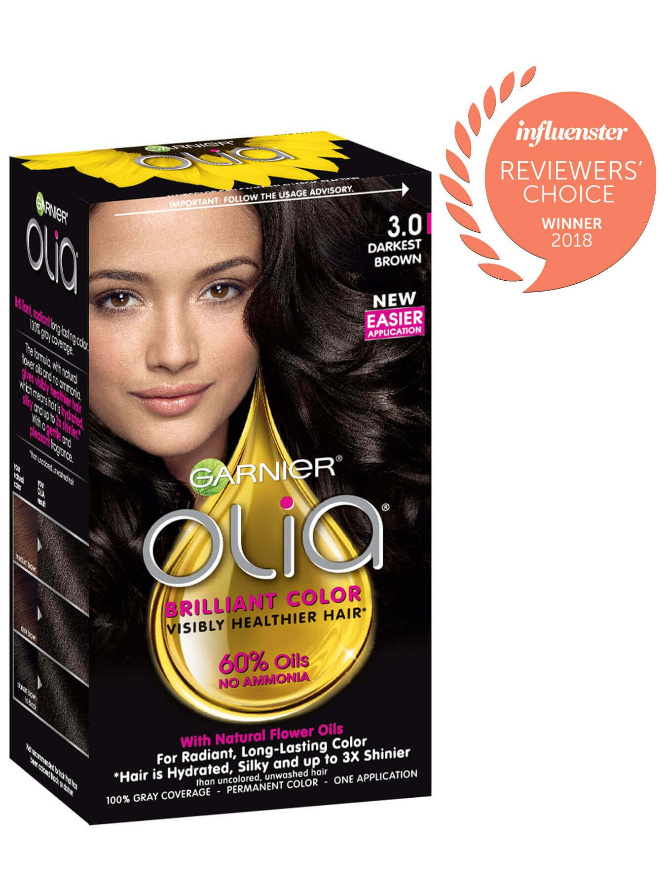 Garnier Olia Packshot Award 3.0 Darkest Brown